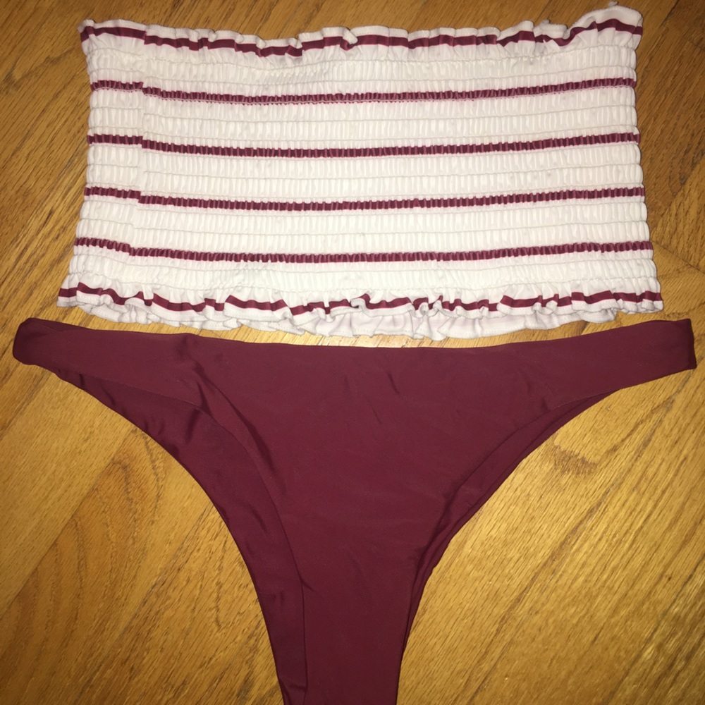 Strapless bikini swimsuit
